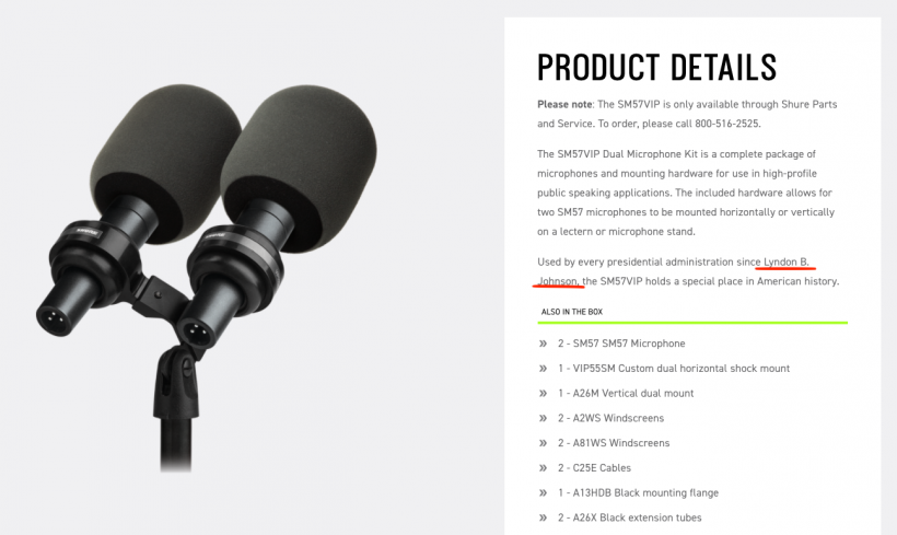 拜登就職典禮換回除特朗普以外歷代總統(tǒng)都用的 Shure SM57VIP 雙話(huà)筒，預(yù)示美國(guó)回到正軌？